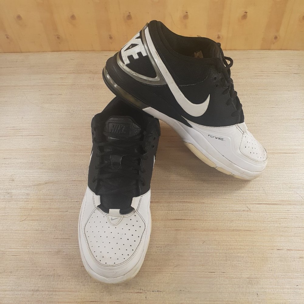 Nike Trainer 1.3 Mid Men's 16 Black White Lace Up Athletic Shoes Sneakers Rare